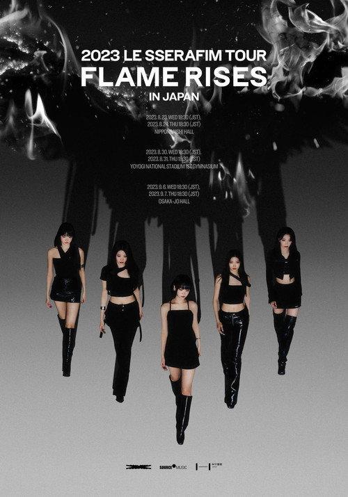 2023 LE SSERAFIM TOUR 'FLAME RISES' IN JAPAN 2023 official movie poster