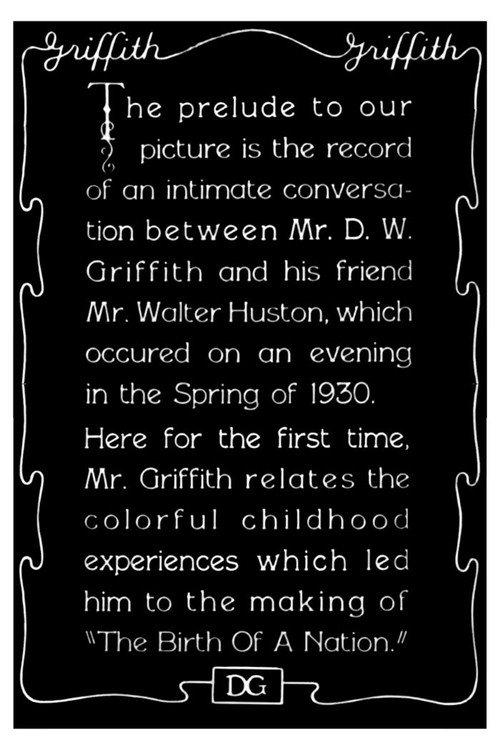 1930 Prelude to "The Birth of a Nation" 1930 official movie poster