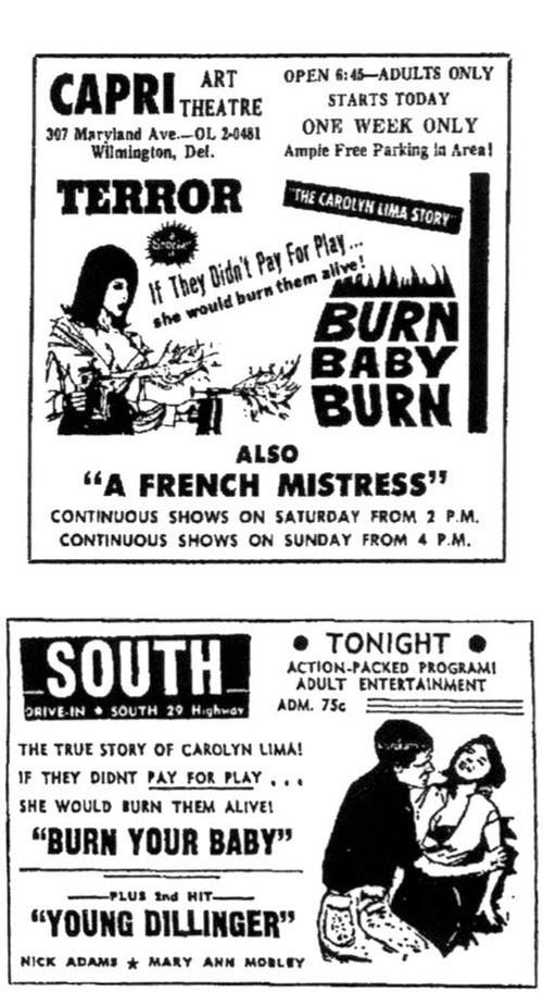 The Carolyn Lima Story 1966 official movie poster