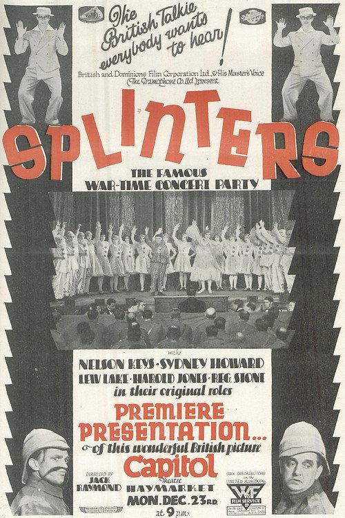 Splinters 1929 official movie poster