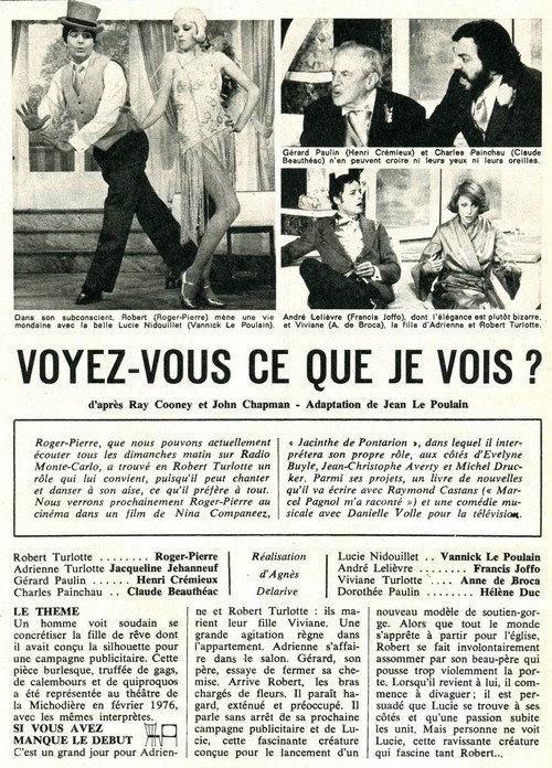 Voyez-vous ce que je vois 1976 official movie poster