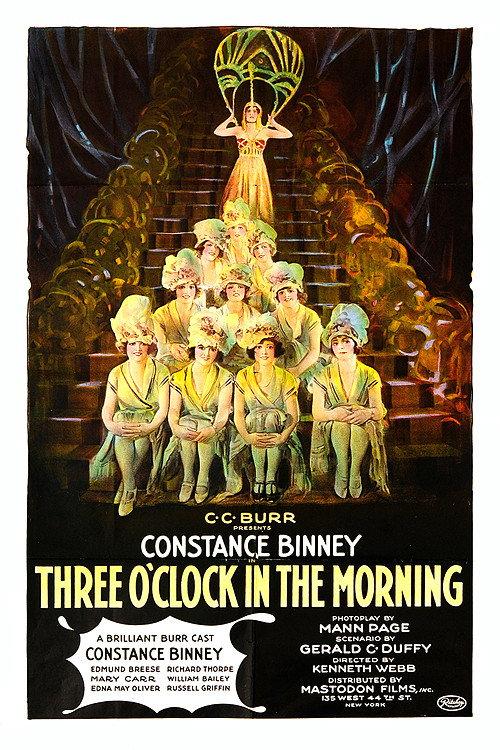 Three O'Clock in the Morning 1923 official movie poster
