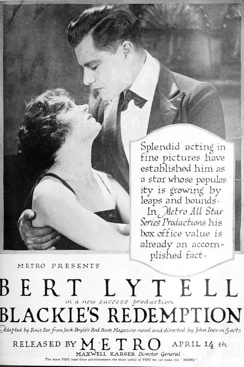 Blackie's Redemption 1919 official movie poster