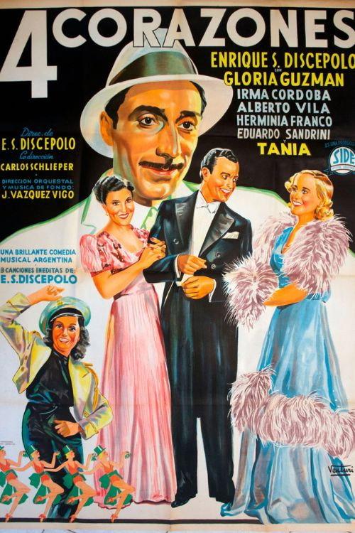 Cuatro corazones 1939 official movie poster