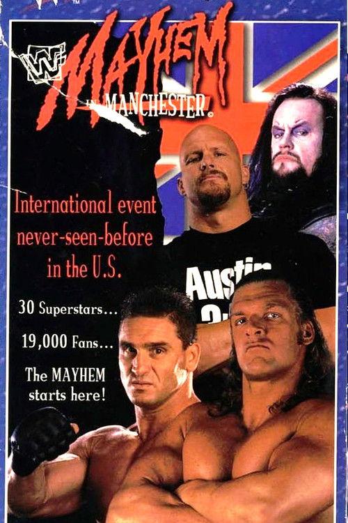 WWE Mayhem in Manchester 1998 official movie poster