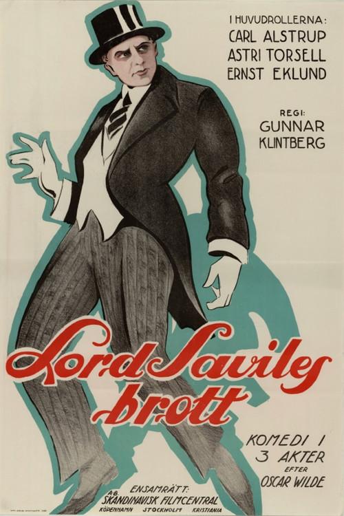 Lord Savile’s Crime 1922 official movie poster
