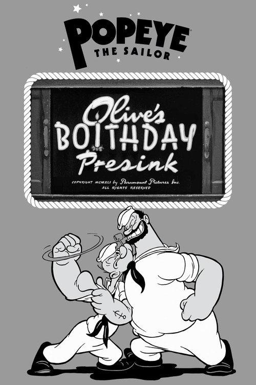 Olive's Boithday Presink 1941 official movie poster