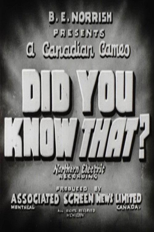 Did You Know That? 1934 official movie poster