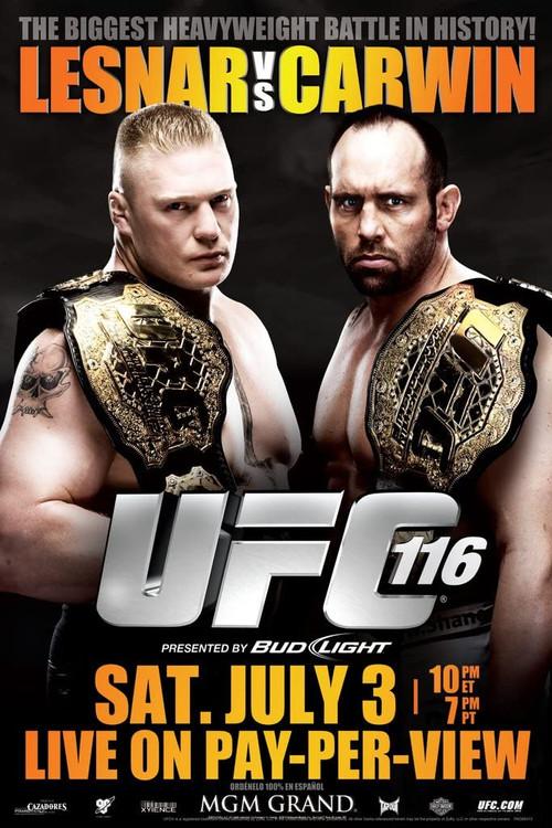 UFC 116: Lesnar vs. Carwin 2010 official movie poster