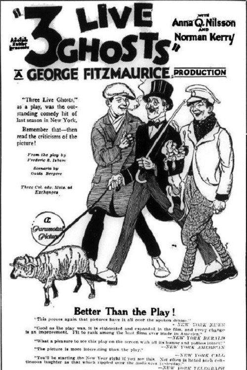 Three Live Ghosts 1922 official movie poster