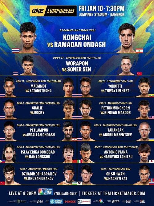 ONE Friday Fights 93: Kongchai vs. Ondash 2025 official movie poster