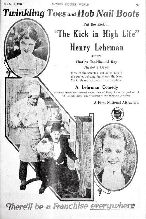 The Kick in High Life 1920 official movie poster