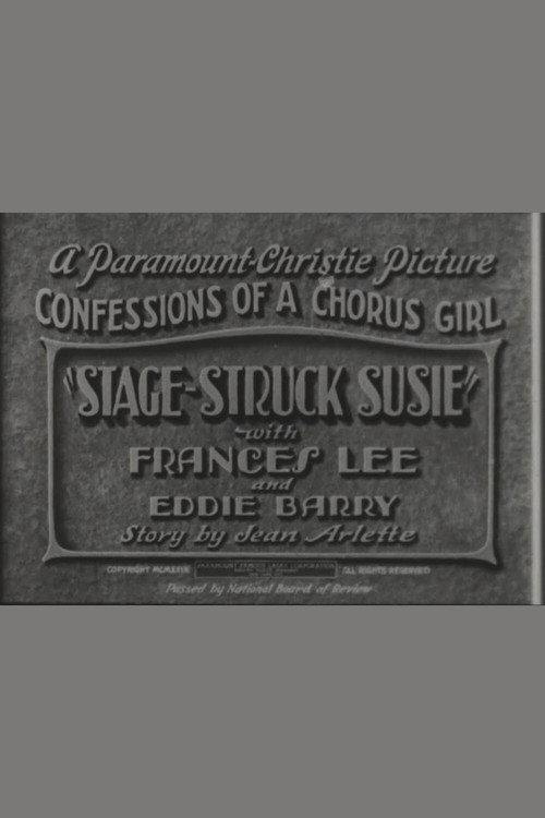 Stage Struck Susie 1929 official movie poster