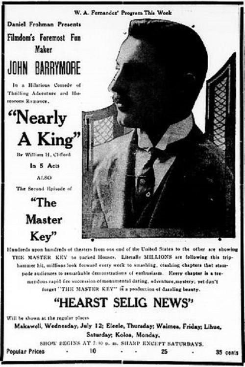 Nearly a King 1916 official movie poster