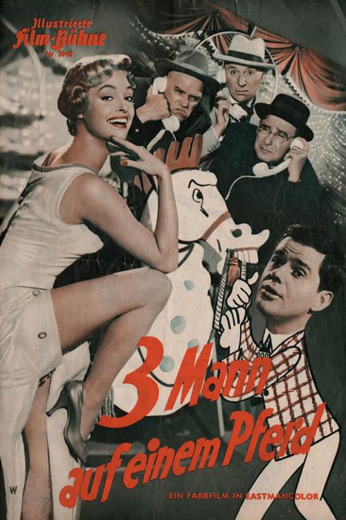 Drei Mann auf einem Pferd 1957 official movie poster