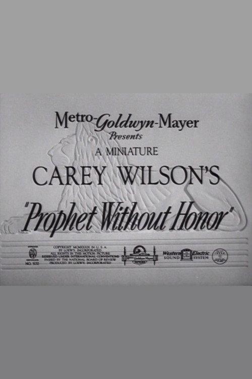 Prophet Without Honor 1939 official movie poster