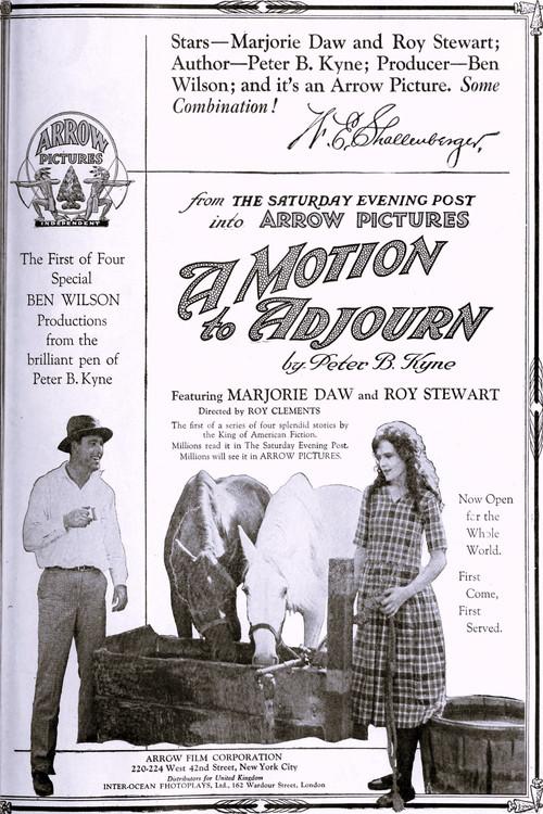 A Motion to Adjourn 1921 official movie poster