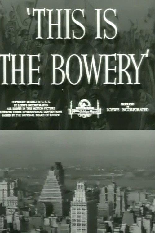 This Is the Bowery 1941 official movie poster