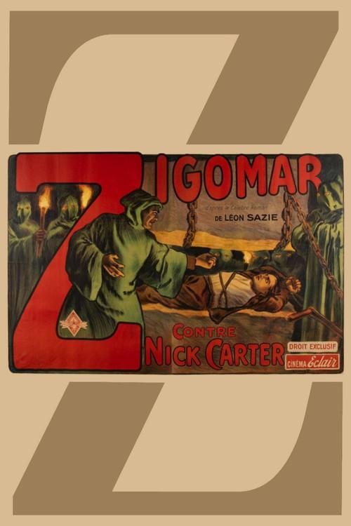 Zigomar vs. Nick Carter 1912 official movie poster