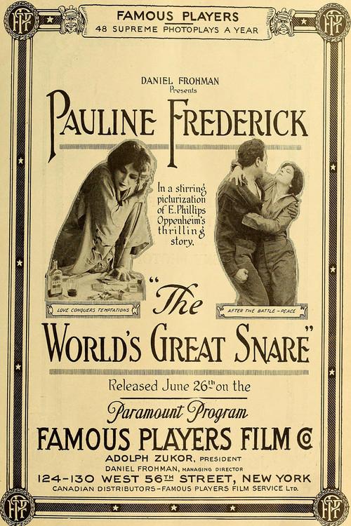 The World's Great Snare 1916 official movie poster