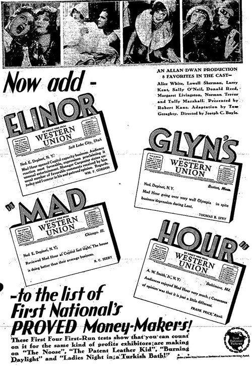 Mad Hour 1928 official movie poster