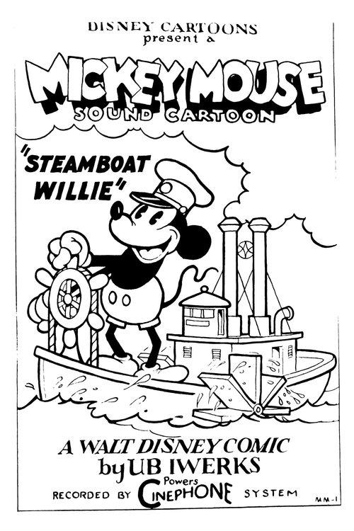 Steamboat Willie 1928 official movie poster