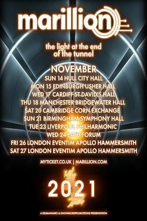 Marillion - The Light at the End of the Tunnel Tour 2021 official movie poster