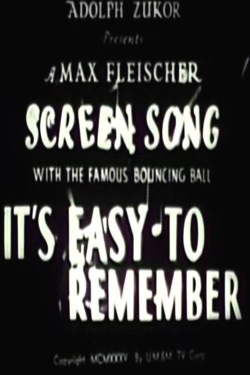 It's Easy to Remember 1935 official movie poster