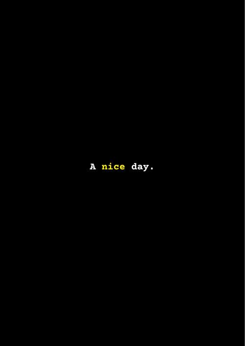 A nice day. 2023 official movie poster
