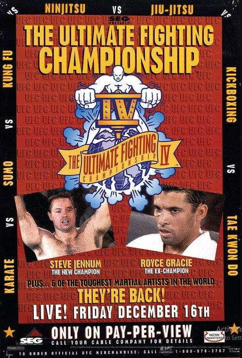 UFC 4: Revenge of the Warriors 1994 official movie poster