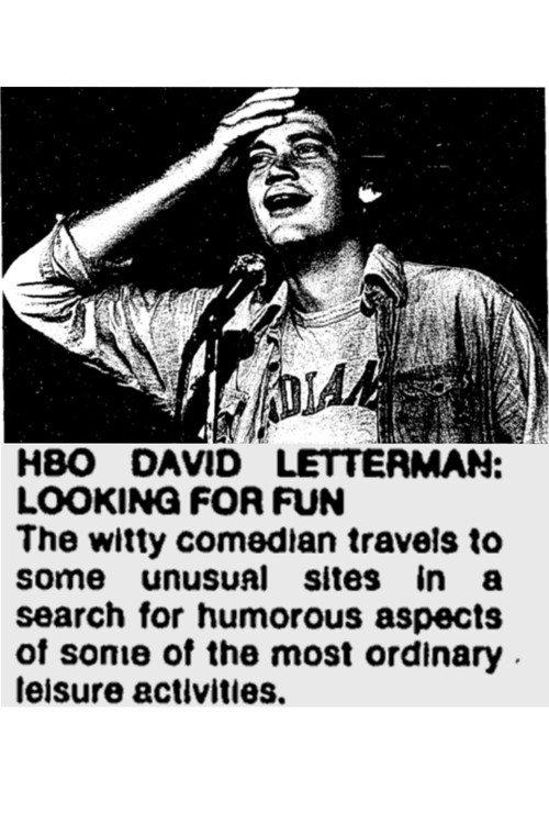 David Letterman: Looking For Fun 1981 official movie poster