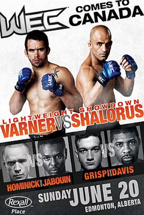 WEC 49: Varner vs. Shalorus 2010 official movie poster