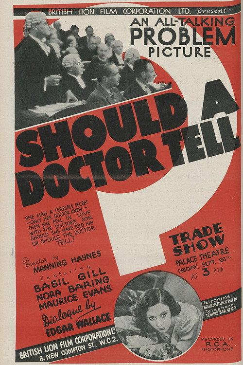 Should a Doctor Tell? 1930 official movie poster