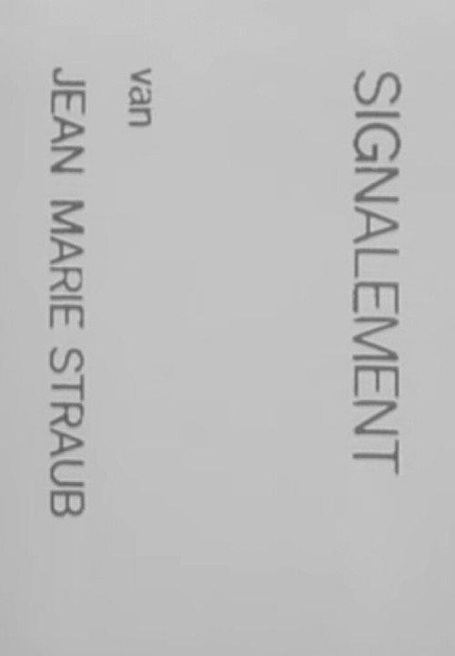Signalement van Jean Marie Straub 1967 official movie poster