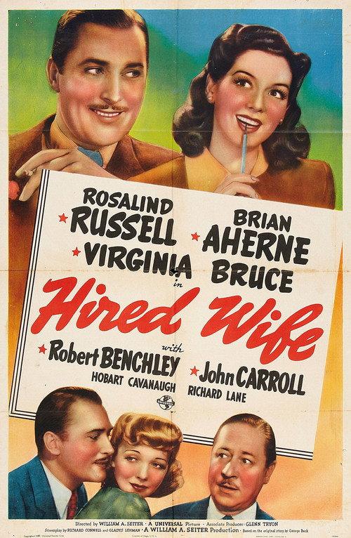 Hired Wife 1940 official movie poster