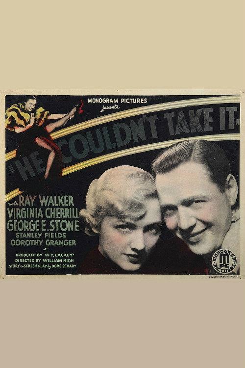 He Couldn't Take It 1933 official movie poster