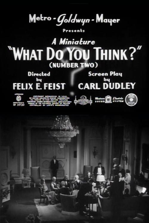 What Do You Think? (Number Two) 1937 official movie poster