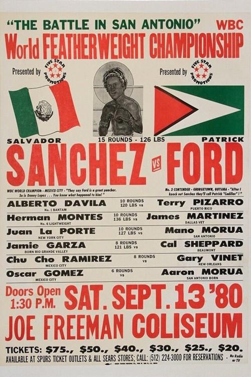 Salvador Sanchez vs. Patrick Ford 1980 official movie poster