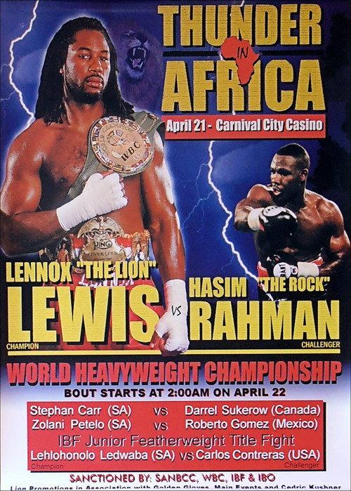 Lennox Lewis vs. Hasim Rahman 2001 official movie poster