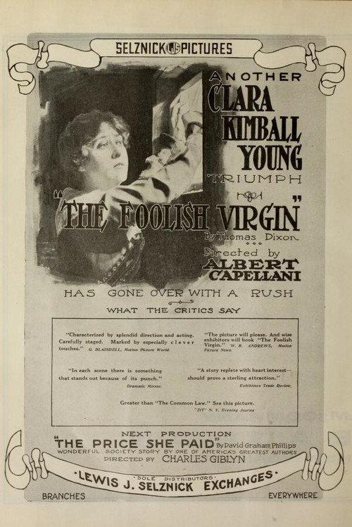 The Foolish Virgin 1916 official movie poster