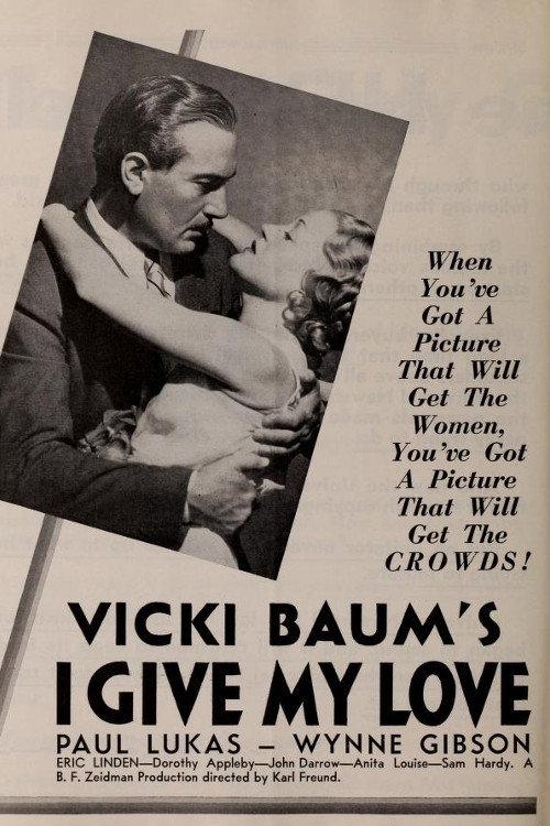 I Give My Love 1934 official movie poster