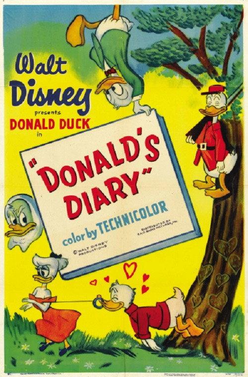 Donald's Diary 1954 official movie poster