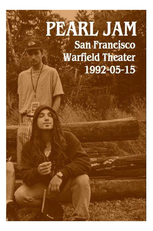 Pearl Jam: Warfield Theater, San Francisco 1992 1992 official movie poster