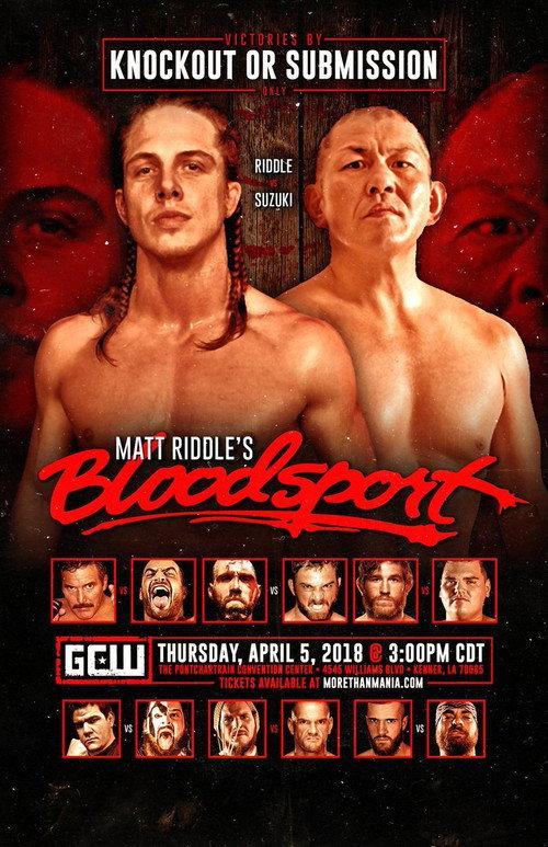 GCW Matt Riddle's Bloodsport 2018 official movie poster