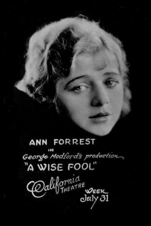 A Wise Fool 1921 official movie poster