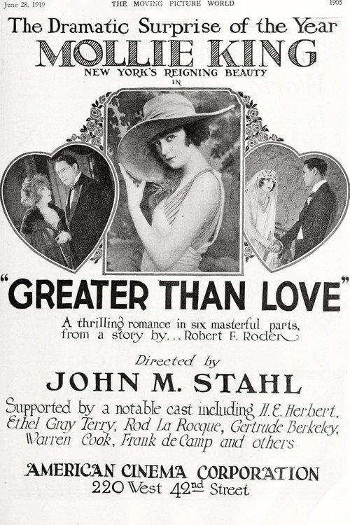 Greater Than Love 1919 official movie poster