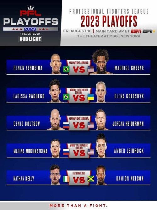 PFL 2023 #8: Playoffs - Ferreira vs. Greene 2023 official movie poster