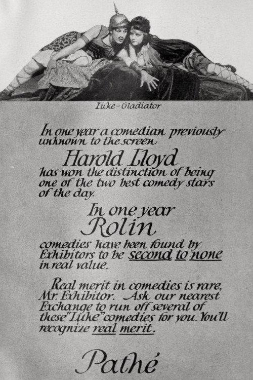 Luke, the Gladiator 1916 official movie poster