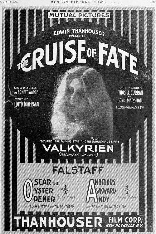 The Cruise of Fate 1916 official movie poster