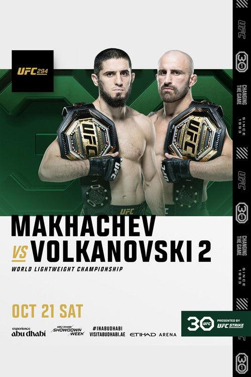 UFC 294: Makhachev vs. Volkanovski 2 2023 official movie poster